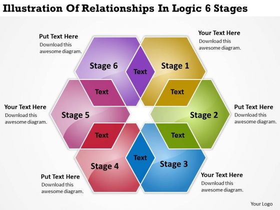 Illustration Of Relationships In Logic 6 Stages Develop Business Plan PowerPoint Slides Illustration Of Relationships In Logic 6 Stages Develop Business Plan PowerPoint Slides