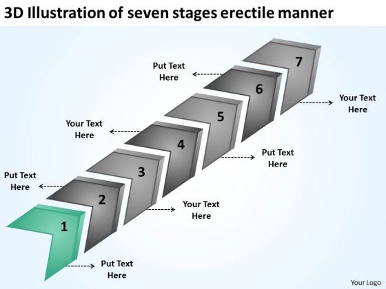 Illustration Of Seven Stages Erectile Manner Business Plans Free Templates PowerPoint Slides Illustration Of Seven Stages Erectile Manner Business Plans Free Templates PowerPoint Slides