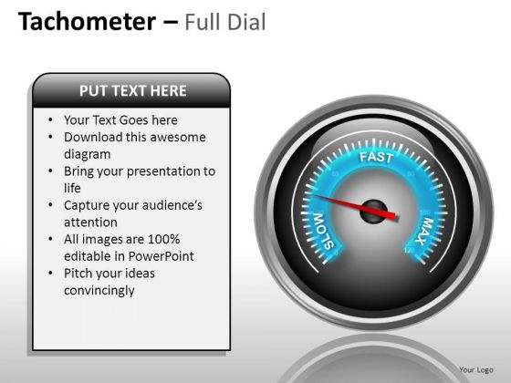 Industrial Tachometer Full Dial PowerPoint Slides And Ppt Diagram Templates