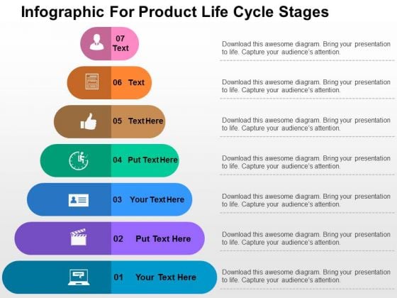 Infographic For Product Life Cycle Stages PowerPoint Template