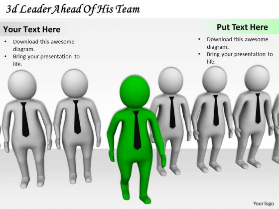 Innovative Marketing Concepts 3d Leader Ahead Of His Team Character Innovative Marketing Concepts 3d Leader Ahead Of His Team Character