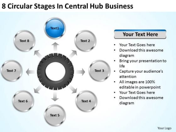 Innovative Marketing Concepts 8 Circular Stages Central Hub Business Strategy