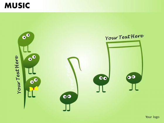 Insects Musical Icons PowerPoint Design Slides