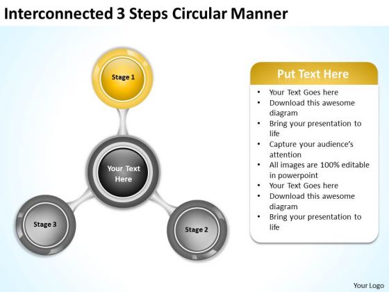 Interconnected 3 Steps Circular Manner Business Plan PowerPoint Templates Interconnected 3 Steps Circular Manner Business Plan PowerPoint Templates