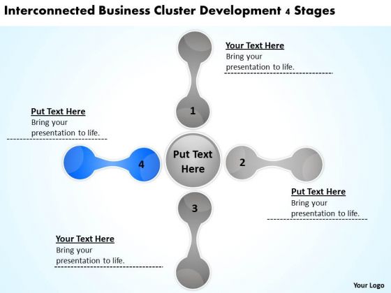 Interconnected Business Cluster Development 4 Stages Ppt Plan PowerPoint Slides Interconnected Business Cluster Development 4 Stages Ppt Plan PowerPoint Slides