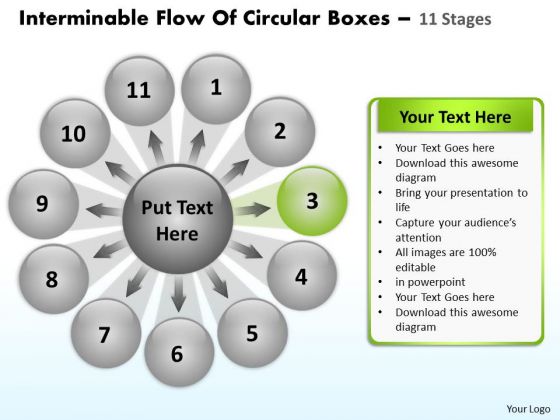 Interminable Flow Of Circular Boxes 11 Stages Cycle Spoke Process PowerPoint Templates Interminable Flow Of Circular Boxes 11 Stages Cycle Spoke Process PowerPoint Templates