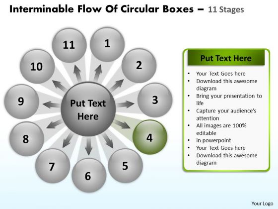 Interminable Flow Of Circular Boxes 11 Stages Venn Network PowerPoint Templates Interminable Flow Of Circular Boxes 11 Stages Venn Network PowerPoint Templates