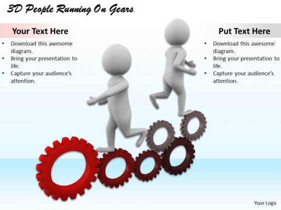 International Marketing Concepts 3d People Running Gears Business International Marketing Concepts 3d People Running Gears Business