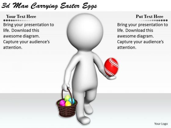 Internet Business Strategy 3d Man Carrying Easter Eggs Basic Concepts Internet Business Strategy 3d Man Carrying Easter Eggs Basic Concepts