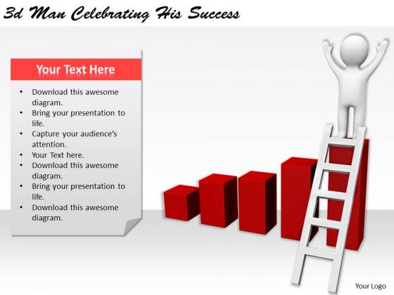 Internet Business Strategy 3d Man Celebrating His Success Basic Concepts Internet Business Strategy 3d Man Celebrating His Success Basic Concepts