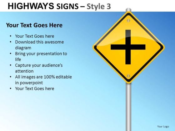 Intersection Highways Signs 3 PowerPoint Slides And Ppt Diagram Templates Intersection Highways Signs 3 PowerPoint Slides And Ppt Diagram Templates