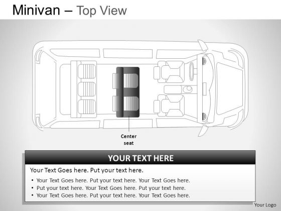 Isolated Green Minivan Top View PowerPoint Slides And Ppt Diagram Templates