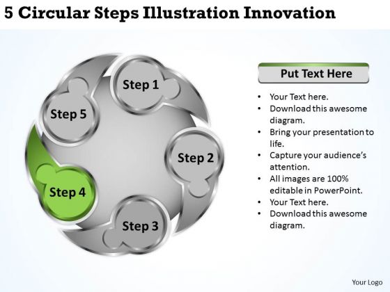 It Business Strategy 5 Circular Steps Illustration Innovation Execution It Business Strategy 5 Circular Steps Illustration Innovation Execution