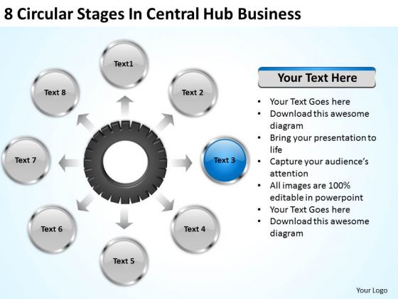 It Business Strategy 8 Circular Stages Central Hub Plan And It Business Strategy 8 Circular Stages Central Hub Plan And