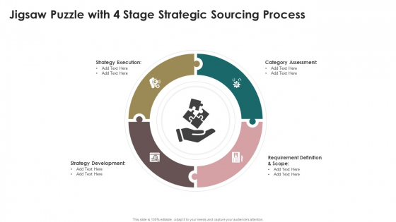 Jigsaw Puzzle With 4 Stage Strategic Sourcing Process Elements PDF
