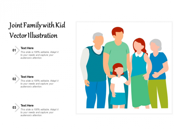 Joint Family With Kid Vector Illustration Ppt PowerPoint Presentation Gallery Example PDF