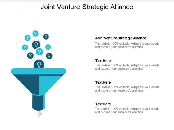 Joint Venture Strategic Alliance Ppt PowerPoint Presentation Show Master Slide Cpb