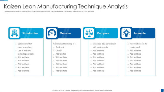 Kaizen Lean Manufacturing Technique Analysis Mockup PDF Kaizen Lean Manufacturing Technique Analysis Mockup PDF