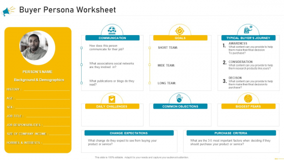 Key Account Marketing Approach Buyer Persona Worksheet Microsoft PDF Key Account Marketing Approach Buyer Persona Worksheet Microsoft PDF