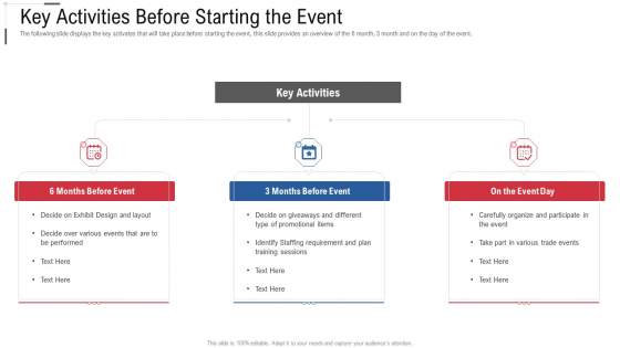 Key Activities Before Starting The Event Slide Online Trade Marketing And Promotion Icons PDF Key Activities Before Starting The Event Slide Online Trade Marketing And Promotion Icons PDF