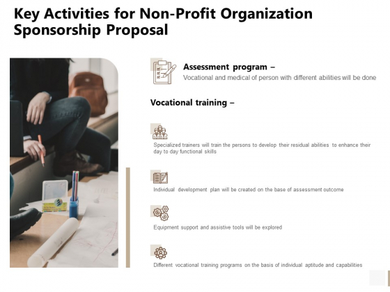 Key Activities For Non Profit Organization Sponsorship Proposal Done Microsoft PDF Key Activities For Non Profit Organization Sponsorship Proposal Done Microsoft PDF