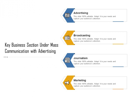 Key Business Section Under Mass Communication With Advertising Ppt PowerPoint Presentation Gallery Graphics Tutorials PDF Key Business Section Under Mass Communication With Advertising Ppt PowerPoint Presentation Gallery Graphics Tutorials PDF