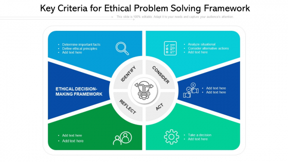 Key Criteria For Ethical Problem Solving Framework Slides PDF