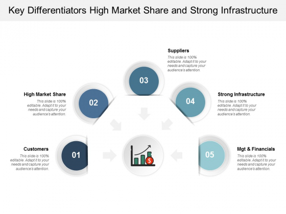 Key Differentiators High Market Share And Strong Infrastructure Ppt Powerpoint Presentation Picture