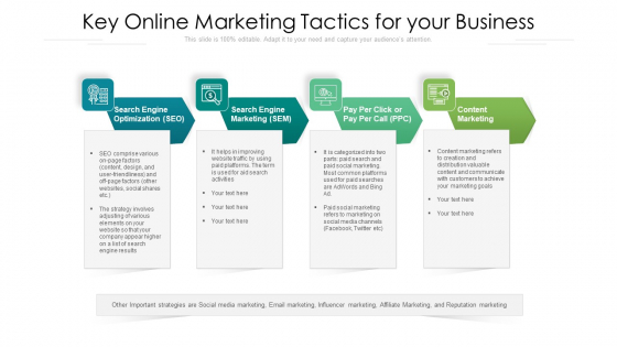 Key Online Marketing Tactics For Your Business Ppt Summary Styles PDF Key Online Marketing Tactics For Your Business Ppt Summary Styles PDF