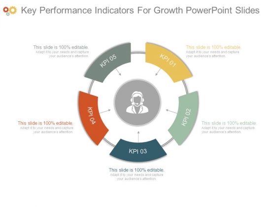 Key Performance Indicators For Growth Powerpoint Slides