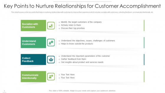 Key Points To Nurture Relationships For Customer Accomplishment Microsoft PDF