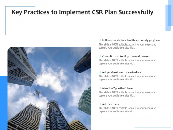 Key Practices To Implement CSR Plan Successfully Ppt PowerPoint Presentation File Information PDF Key Practices To Implement CSR Plan Successfully Ppt PowerPoint Presentation File Information PDF