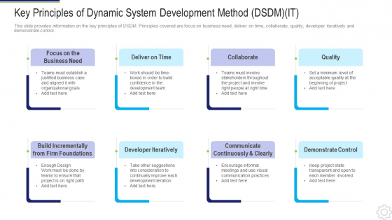 Key Principles Of Dynamic System Development Method DBMS IT Ppt Pictures Sample PDF