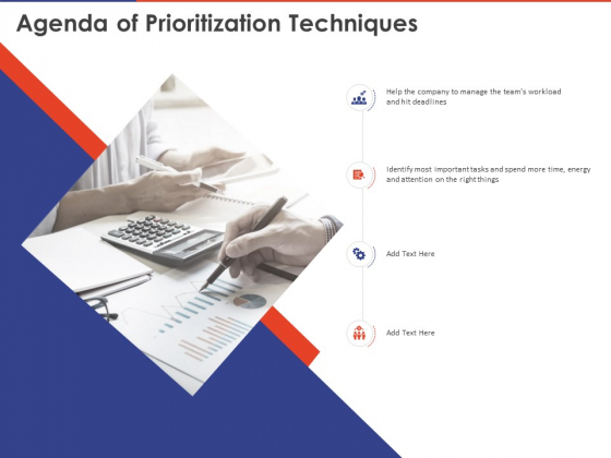 Key Prioritization Techniques For Project Team Management Agenda Of Prioritization Techniques Ppt Infographic Template Design Ideas PDF Key Prioritization Techniques For Project Team Management Agenda Of Prioritization Techniques Ppt Infographic Template Design Ideas PDF