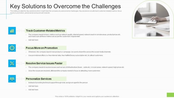 Key Solutions To Overcome The Challenges Ppt Icon Infographics PDF