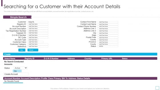 Key Strategies For Account Receivable Searching For A Customer With Their Account Details Slides PDF Key Strategies For Account Receivable Searching For A Customer With Their Account Details Slides PDF