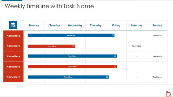 Key Strategies For Scrum Masters Toolbox It Weekly Timeline With Task Name Icons PDF