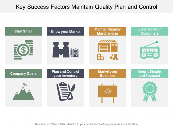Key Success Factors Maintain Quality Plan And Control Ppt Powerpoint Presentation Slide Download