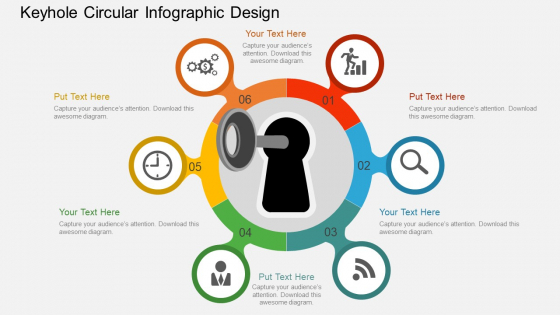 Keyhole Circular Infographic Design Powerpoint Templates