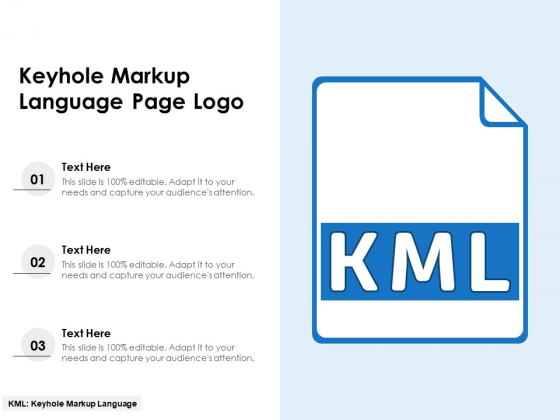 Keyhole Markup Language Page Logo Ppt PowerPoint Presentation Gallery Design Ideas PDF