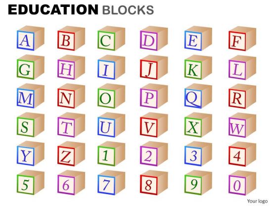 Kids Learning Blocks A To Z And Numbers PowerPoint Slides Kids Learning Blocks A To Z And Numbers PowerPoint Slides