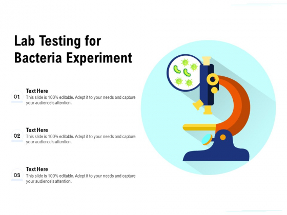 Lab Testing For Bacteria Experiment Ppt PowerPoint Presentation File Background Images PDF