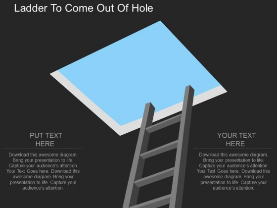 Ladder To Come Out Of Hole Powerpoint Template Ladder To Come Out Of Hole Powerpoint Template