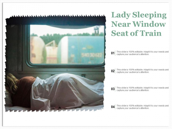 Lady Sleeping Near Window Seat Of Train Ppt PowerPoint Presentation Gallery Deck PDF