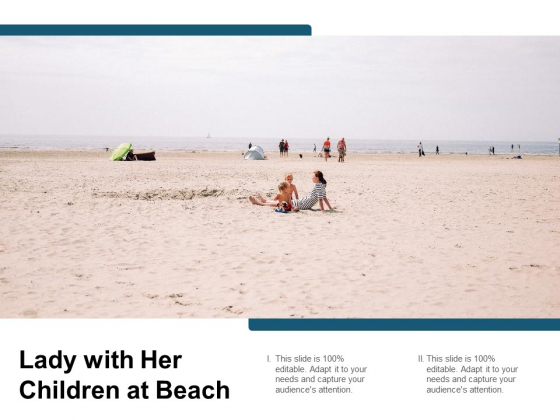 Lady With Her Children At Beach Ppt PowerPoint Presentation Ideas Graphic Tips