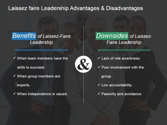 Laissez Faire Leadership Advantages And Disadvantages Ppt PowerPoint Presentation Infographic Template