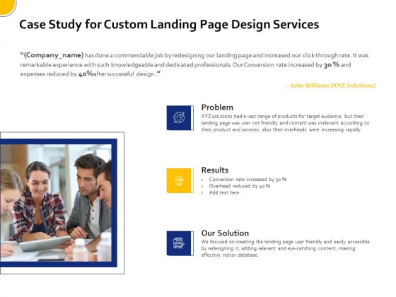 Landing Page Design Optimization Case Study For Custom Landing Page Design Services Guidelines PDF Landing Page Design Optimization Case Study For Custom Landing Page Design Services Guidelines PDF