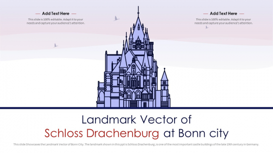 Landmark Vector Of Schloss Drachenburg At Bonn City PowerPoint Presentation PPT Template PDF