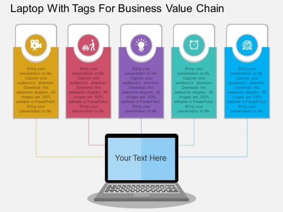 Laptop With Tags For Business Value Chain Powerpoint Template Laptop With Tags For Business Value Chain Powerpoint Template