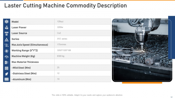Laster Cutting Machine Commodity Description Mockup PDF